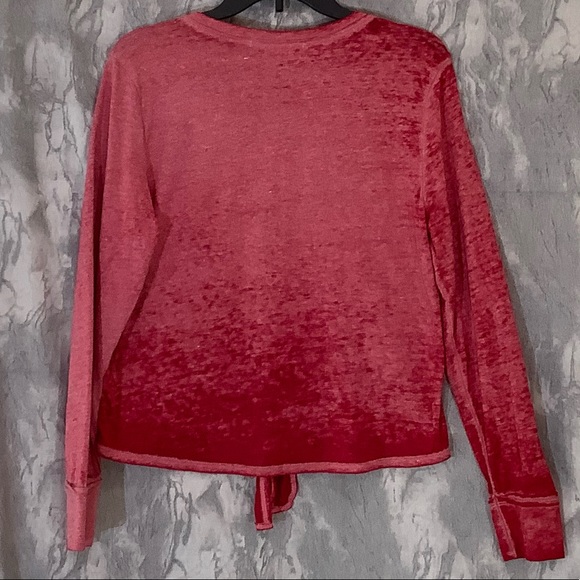 NWT American Rag Brand, Red V-Neck Burnout Tee, Lg - Picture 5 of 7